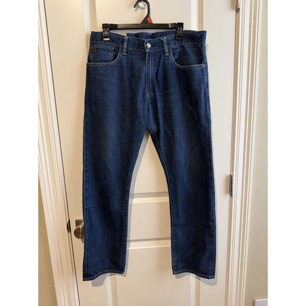 Polo Ralph Lauren Vintage Denim Jeans Mens 33x30 Blue 100% Cotton Straight Leg